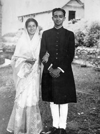 George Verghese and Jamila at their wedding in Dalhousie, in the Himalayan foothills